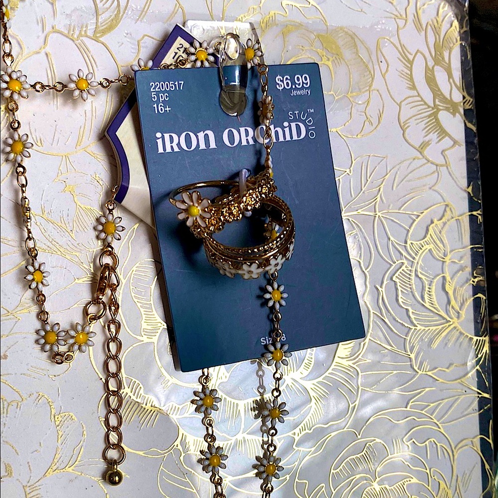 Iron Orchid Daisy Jewelry Set & Beautiful Hair Clip for FREE :)